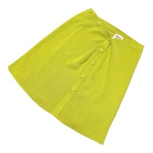Princess Polly High Waist Mini Skirt Lime Green Soft Knit Small Medium Sexy